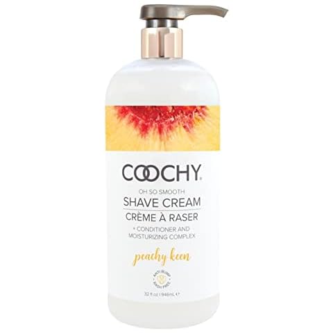 Coochy Intimate Shaving Cream | Shave Conditioner & Moisturizer for Face & Body | Ideal for Sensitive Skin Care, Anti-Bump | Peachy Keen, 32 oz Cover