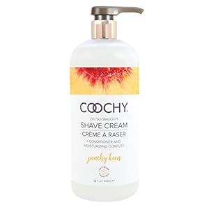 Coochy Intimate Shaving Cream | Shave Conditioner & Moisturizer for Face & Body | Ideal for Sensitive Skin Care, Anti-Bump | Peachy Keen, 32 oz