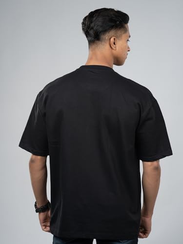 Image of T-Shirt for Men - 100% Cotton Ladakh Motorcycle Rider Half Sleeve Round Neck Graphic Print | Regular & Oversized Fit | 180 /220 GSM | S-5XL | Black, Navy Blue, Olive, Red, White