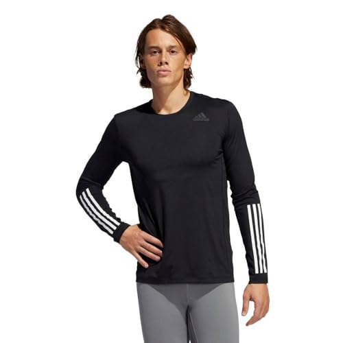 Image of adidas Men's Techfit 3-Stripes Fitted Long Sleeve Top