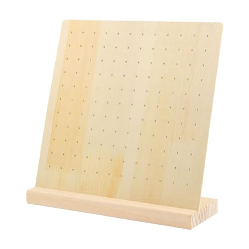 Présentoir en bois de qualité pour bijoux avec panneau perforé 132 trous