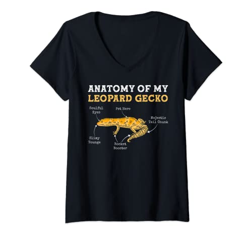Mujer Anatomy Of My Leopard Gecko Camiseta Cuello V