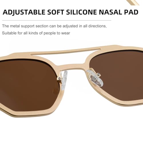 Small Frame Steampunk Sunglasses Men Luxury Vintage Metal Male Double Beam Classic Driving3