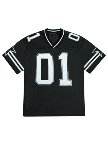 Image of Jersey Shirts for Women Y2k Graphic Tees V Neck Baggy Streetwear Number Oversized T Shirt Summer Tops