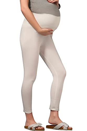 Image of Women's Cotton Lycra Over The Belly Maternity Leggings for Pregnant Women for Pre & Post Pregnancy