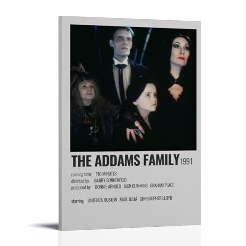 INEOUT Póster decorativo de la familia Addams, póster de pared en lienzo e imagen artística impresa moderna para decoración de dormitorio familiar, 40 x 60 cm