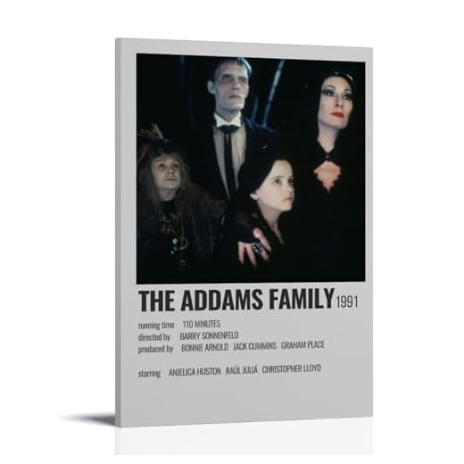 INEOUT Póster decorativo de la familia Addams, póster de pared en lienzo e imagen artística impresa moderna para decoración de dormitorio familiar, 40 x 60 cm