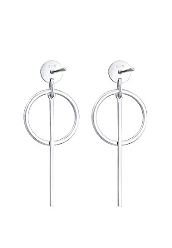 Pendentif d'oreilles géo cercle argent 925 pour sublimer un look sobre