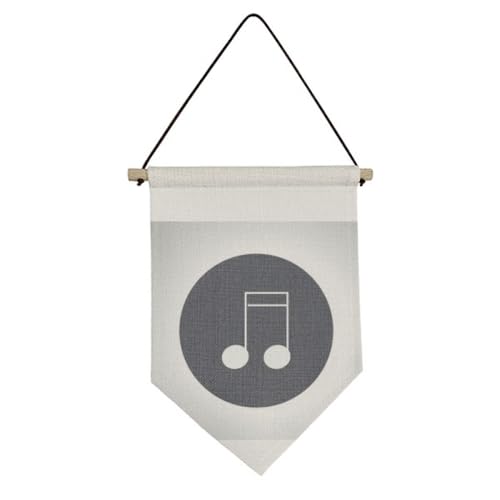Drapeau en toile notes de musique pour decoration murale interieure et de jardin