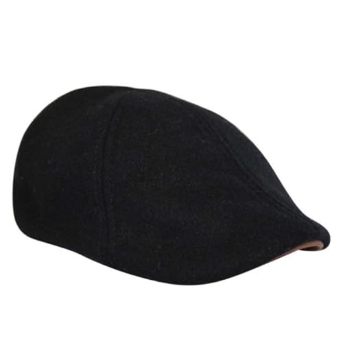 The Original Boston Scally Cap - The Kenmore Mens Flat Hat - Six Panel Newsboy Cap for Men - Black - XL