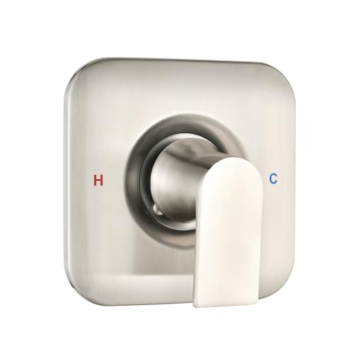 Trim Kit Compatible con Moen Shower Faucet (Válvula y Cartucho No Incluido), Control de Volumen y Nivel de Temperatura, Manija, Níquel Cepillado miniatura 1