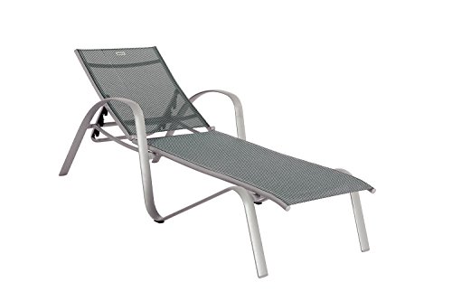 Preisvergleich Produktbild Acamp Stapelliege acatop, platin / grigio, Maße: 194x70x88 cm