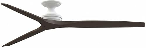 Miniatura 18 de Spitfire - Ventilador de techo de 3 aspas, 21.08 pulgadas de alto y 72 pulgadas de ancho, acabado negro, color blanco lavado 2-Blanco mate,Blanco