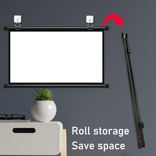 Pantalla Manual para Proyector 72" 16:9 YUQIWKK miniatura 2