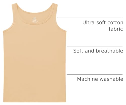 Image of QBK 2T-13Years Girls Tank Tops Cotton Dance Basic Sleeveless Undershirts | Gymnastics Ballet Dancewear