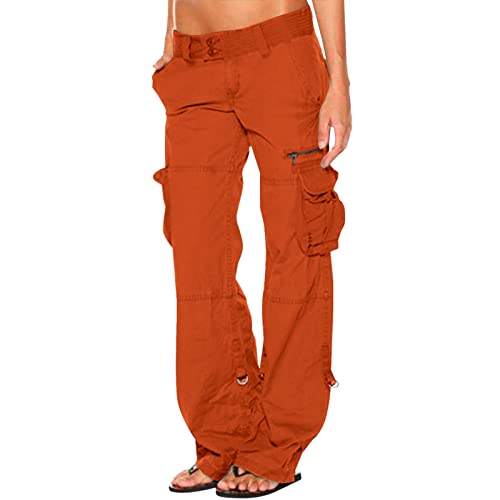 Design: Elastico In Vita Con Pantaloni Cargo Con Coulisse Interna, Il Design Lo Rende Facile Da Indossare Per Un'esperienza Più Confortevole. Pantaloni Dritti A Gamba Larga Con Tasca, Abbigliamento Da Strada Baggy Di Colore A Vita Bassa Per E-girl Degli Anni '90. Pantaloni Casual Ideali E Comodi Per L'escursionismo, Il Campeggio, Le Attività All'aperto, La Danza E Il Relax Ogni Giorno. Il Design Sciolto Rende Più Alla Moda.