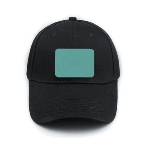Casquette de baseball noire avec lignes pointillées bleues au design sobre
