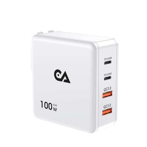 PD100W急速充電器 100w usb 充電器 macbook 充電器 業界超軽量 超小型 4ポート USB Type-c PD3.0/QC3.0/PPS/SCP規格 PSE認証 GaN技術 四台同時充電 折りたたみ式プラグ iPad/iPhone/Android/MacBookなど多機種対応