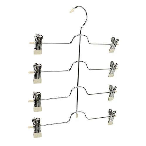 KOMBIUDA Pants Hangers Clips Multi-Layer Iron Hangers Strong Clothes Rack for Skirt and Trouser Storage