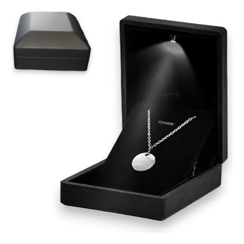 Caixinha Para Colar Diamante Jóia Semi Jóia Com Led Luz Para Noivado Casamento Namoro Formatura Presente