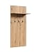 Produktbild trendteam smart living - Touch - Garderobenpaneel - Eiche - Wandpaneel mit 3 Kleiderhaken und Einer Kleidertange - (BxHxT) 63 x 139 x 30 cm - Wandgarderobe mit Ablage
