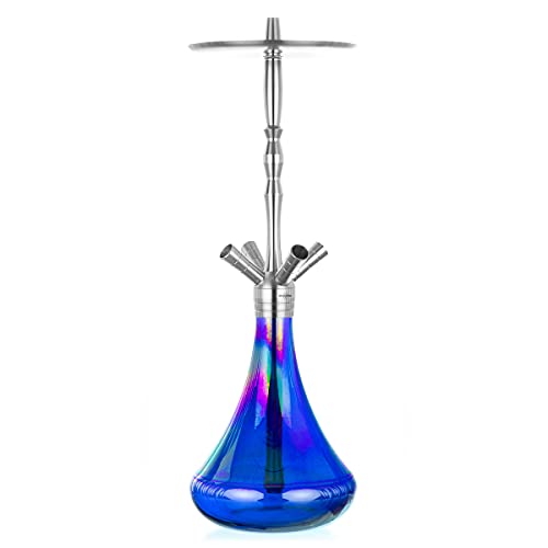 Brodator Shisha 550 Eagle - Shiny Blue | Wasserpfeife aus Edelstahl im Komplett-Set