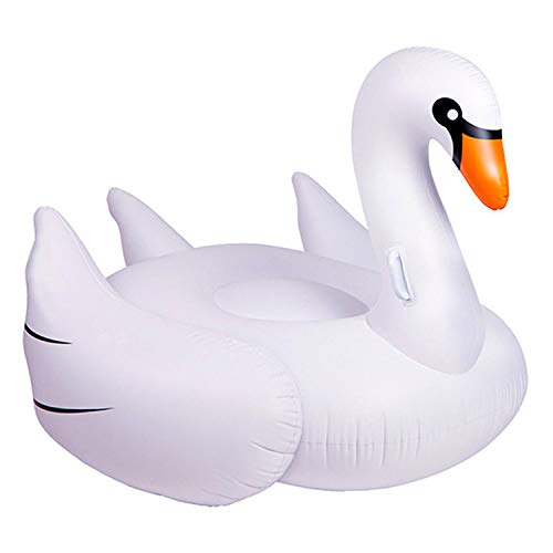XCXDX Fila Galleggiante Gonfiabile A Cigno Bianco, Sedia A Sdraio per Il Riposo in Acqua, Anello da Nuoto A Forma di Animale, Salvagente, Giocattolo da Biliardo Estivo