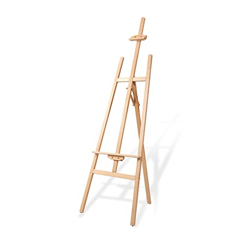 木製イーゼルスタンド折りたたみ式三脚イーゼルポータブルフロアスタンドイーゼル調節可能なキャンバスホルダー頑丈なAフレームスタジオEa