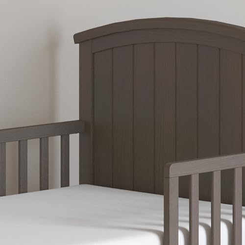 Child Craft Hampton Arch Top Toddler Bed for Kids with Guard Rails, Low to Ground Design, Made of Pinewood, Featuring Clean Lines to Match Any Décor (Dapper Gray) - Thumbnail 5
