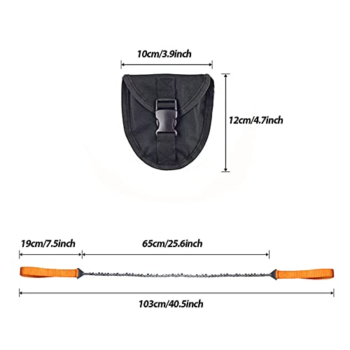 YEJAHY Motosierra de bolsillo de 25.6 pulgadas, 11 serraciones, herramienta de supervivencia portátil de mano para acampar al aire libre, corte de árbol de caza, motosierra de corte - Image 3