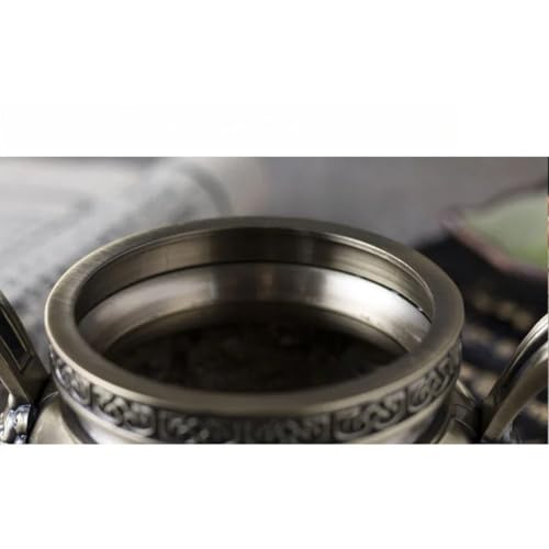 LEEDJUINE Stop cynku w stylu chińskim retro kadzidełko palnik, 20,4 cm 20,3 cm, dom buddyjski kadzidło palnik rękodzieło ornament