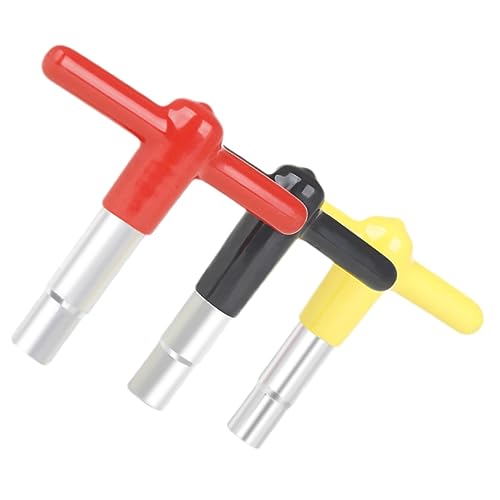 SHOWERORO 3pcs Metal Drum Tuning Keys Silicone Handles Drum Wrench Key Set for Beginners