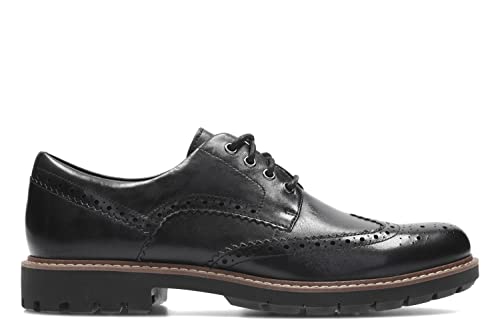 Clarks Batcombe Wing, Brogues Homme, Noir (Black Leather), 45 EU