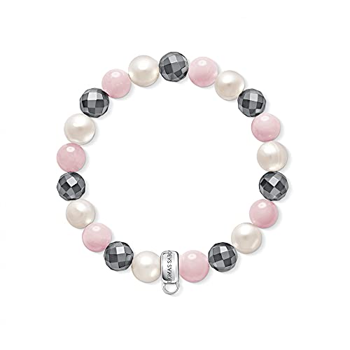 Thomas Sabo Damen Charm-Armband Hämatit Rosenquarz Süßwasserzuchtperlen...
