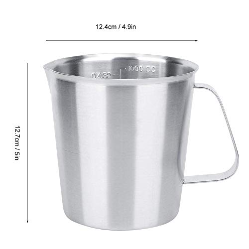 32Oz/1000Ml Stainless Steel Milk Coffee Espresso Cappuccino Frothing Pitcher Coffee Milk Frother Cup Jug Mug #TOP1