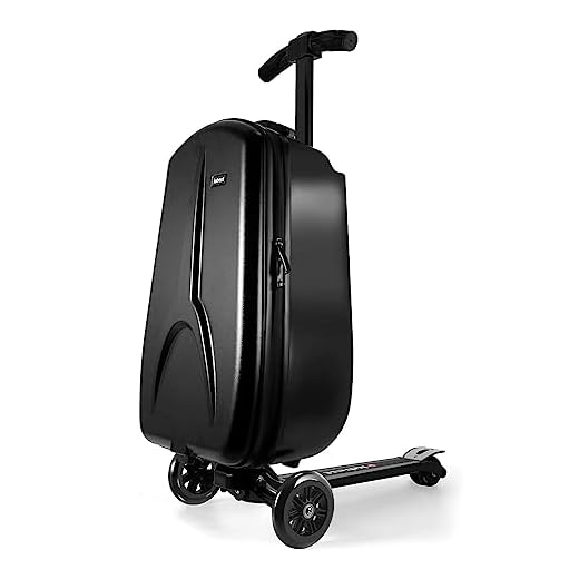 MRPLUM Scooter Luggage for Adults, Scooter Suitcase with Wheels Foldable Suitcase Trolley Case Bags for Travel Business Black
