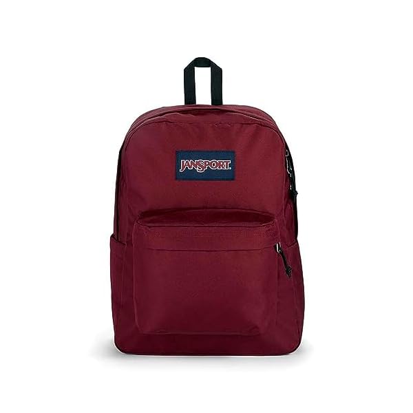 JanSport SuperBreak Plus Backpack with Padded 15-inch Laptop Sleeve and Integrated Bottle Pocket - Spacious and Durable Daypack for Work and Travel - Russet Red