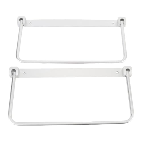 Tbest Plegable de aleación de aluminio con cremallera para zapatos, organizador de zapatos para montaje en pared, estante colgante para yate de autocaravana (plateado)