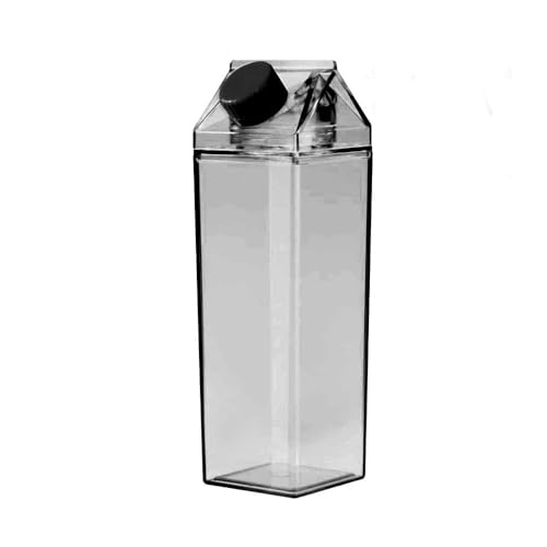 Jinberry 500ml/17Oz Cute Leakproof Milk Carton Water Bottle Portable Drinkware