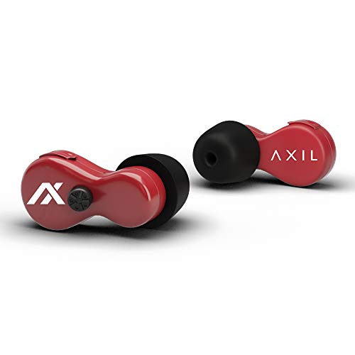 AXIL Ghost Stryke II Electronic Ear Protection Earbuds |Compact & Ultra Comfortable w/Digital in-Ear Silencer & Enhancer, Hearing Protection for Shooting/Hunting, Sleeping, Lawn Care & Concerts, Red