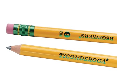 Lápiz Dixon Ticonderoga No. 2 con borrador amarillo miniatura 1