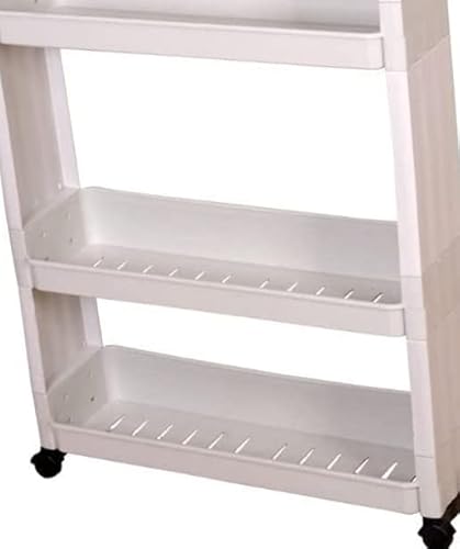 منظم 3 ارفف للمطبخ والحمام، لون ابيض، بلاستيك