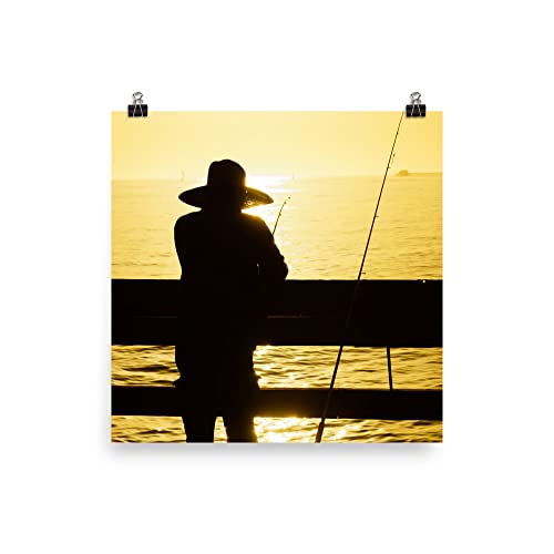 18x18 Inch Fisherman Wall Art: Unframed Photo Paper Print