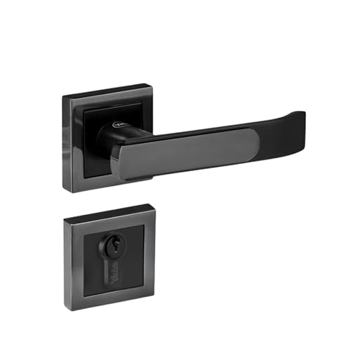 Image of Yale YECM-603-OR-TT-BM Mortise Door Lock for Bedroom /Home /Office /Hotel Suitable for Left /Right Handed Doors | Rose & Escutcheons with Thumb Turn, 3 Keys Cylinder and Lock Body (Black matt)