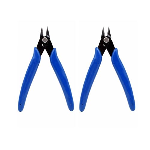 2 Pieces Electric Wire Cutters, Micro Cutting Pliers 5 Inch Diagonal Side for Spool, DIY, Jewellery, Craft, Modelling, and Cutting Zip-Ties