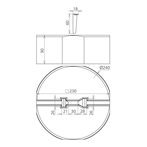 Zócalo hormigon b55 diámetro 240mm solución para bases de protección sin perforar 3