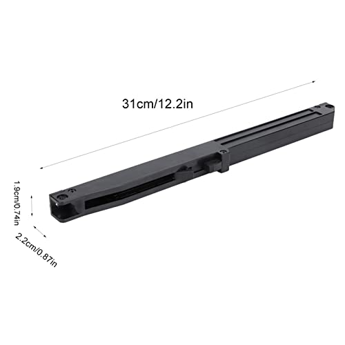 AUNMAS Türschieber-Dämpfer, 31x1.9x2.2cm Schwarzer Stahl-Führungsschlitten-Dämpfer Mechanismus Puffer Dämpfer für Schiebetüren Einstellbare Auf- und Abstiege