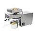 TITIDU Automatic Oil Press Machine 610W Hot Cold Oil Expeller Commercial Grade Stainless Steel Oil Press Machine Intelligent Control 110V