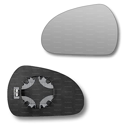 Image of Less4spares Replacement Wing Mirror Glass Left Compatible with Peugeot 308 2007-2014 CLIP-ON Passnager Near Side N/S Heated Convex