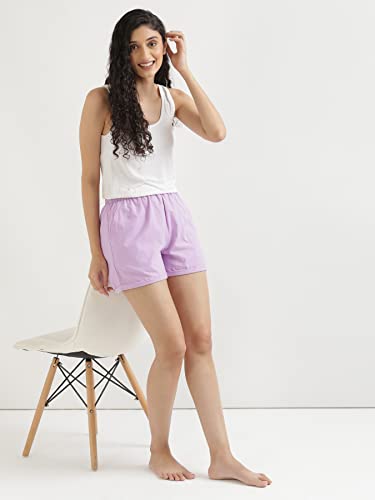 Image of SAADAA Women's Shorts Pants Cotton Linen Fabric 2 Deep Pockets